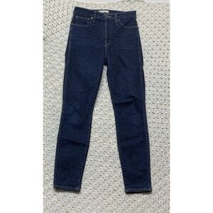 Madewell Jeans Women Size 27 Blue Denim‎ High-Rise Skinny Stretch W27 L28
